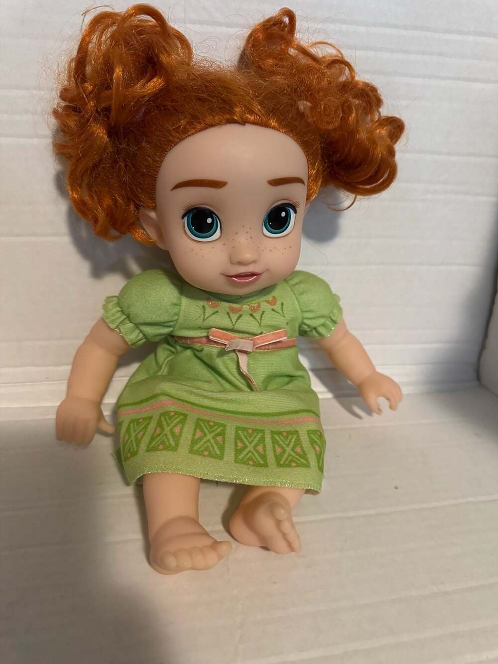 Disney Frozen 2 Young Anna Toddler Baby Doll with Green Dress